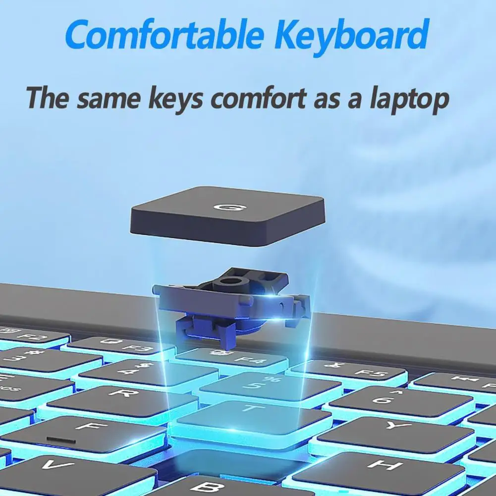 Latency-free Keyboard Keyboard Case Colorful Backlit Keyboard Cover for Samsung Tab A9 Plus Wireless Bluetooth with Protective