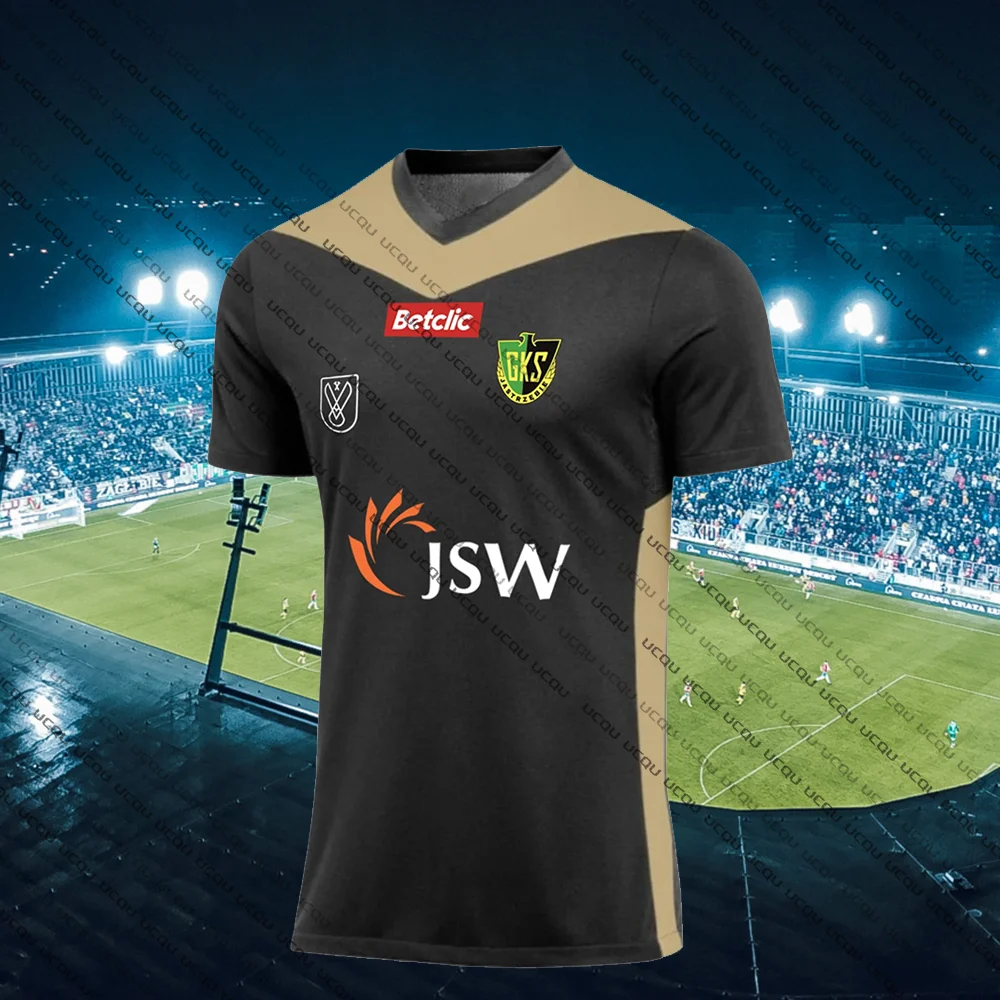 

Poland Quick Drying GKS Jastrzębie Jersey Soccer KID Outdoors Casual Jersey 2025 Polish Football Events Mens Boys Summer Jersey