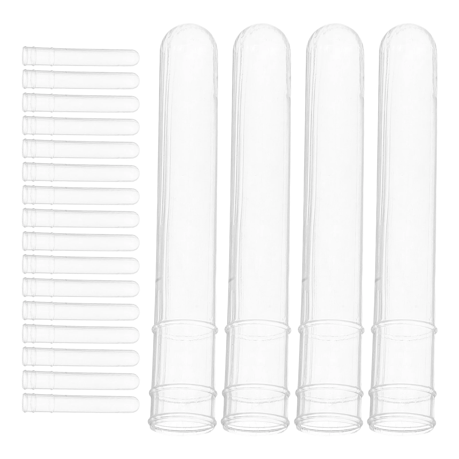 

100 Pcs Plastic Test Tubes Lab Blood Collection Vials Water Sampling Water Sampling Tube Scientific Experiments Tube