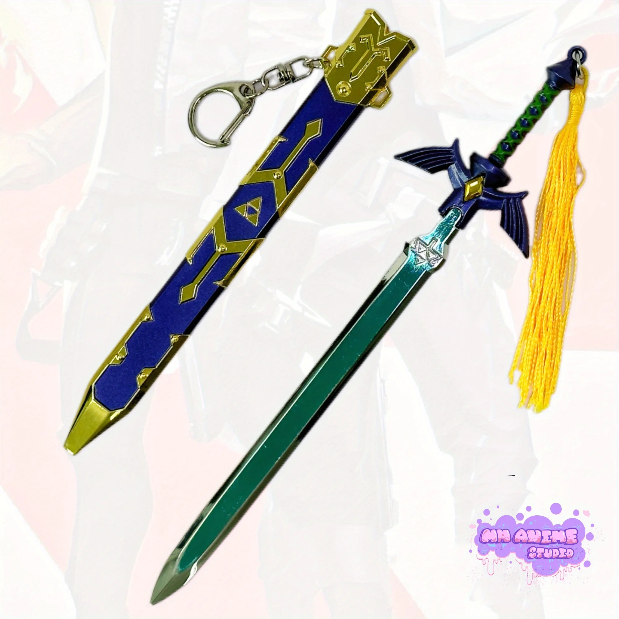 8.6inch 22cm Metalen Katana Zwaard Originele Samurai Sabel Ninja Mes Katana Sabel Cosplay Accessoires Prop Speelgoed Mini Katana Sabel