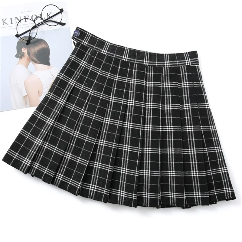 Pleated Skirt Women High Waist High Waist Harajuku Korean Style Tennis Skirt Micro Plaid Skirt Goth Y2k Skirt Kawaii Skirt