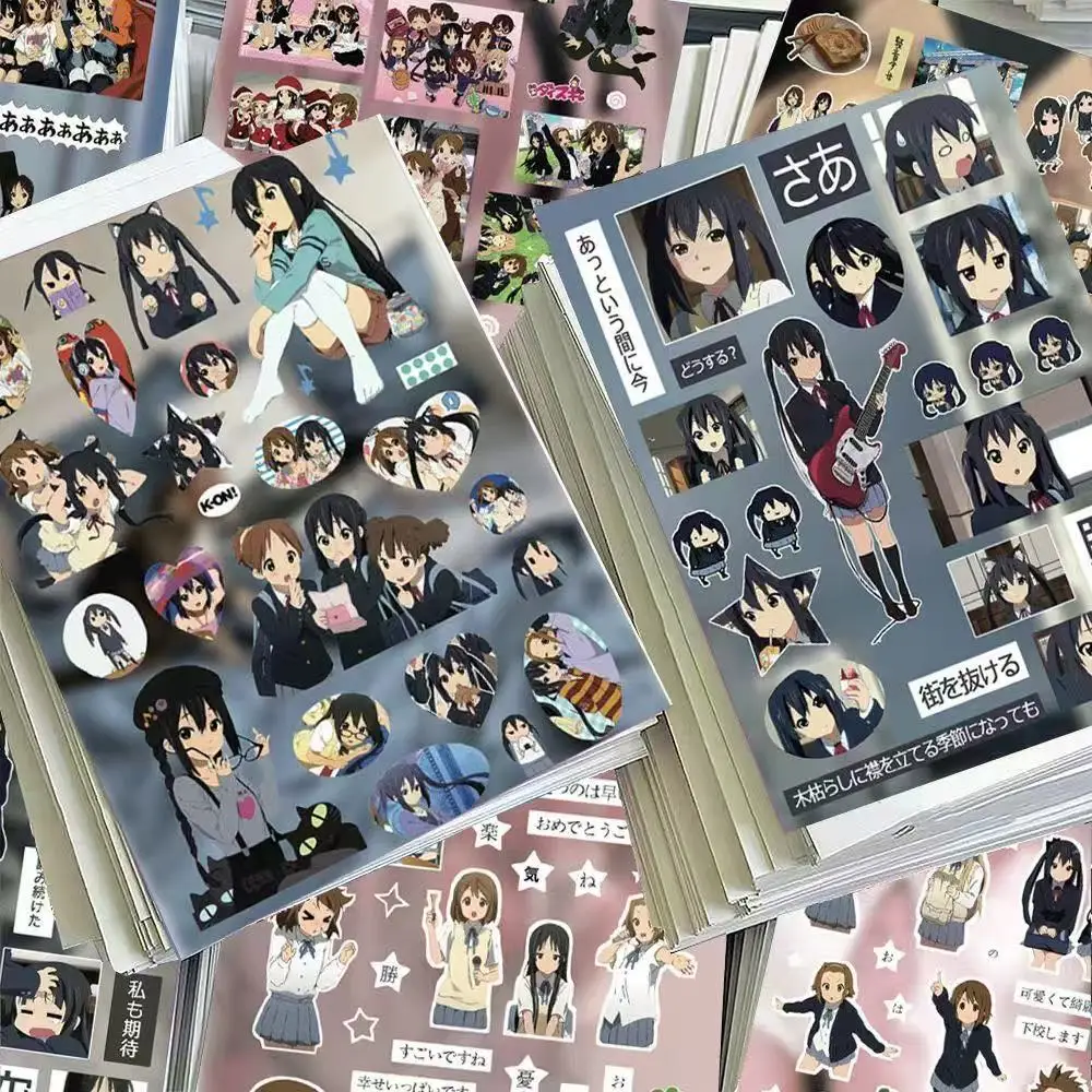 8 Pieces Qingyin Girl Cut Film Stickers Cute and High-looking Two-dimensional Character Peripheral Materials Waterproof Stickers