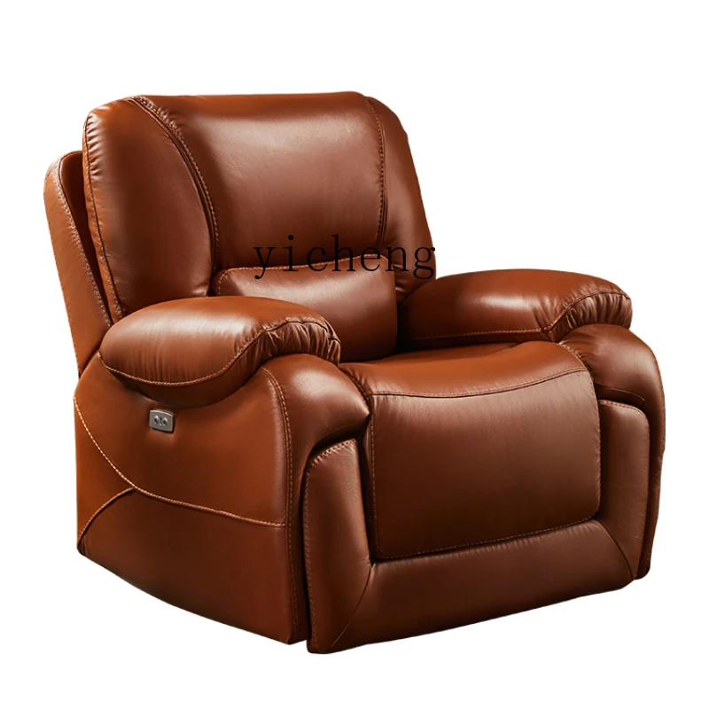 

XL Massage Armchair Electric Living Room First Layer Full Cowhide Single Leather Couch