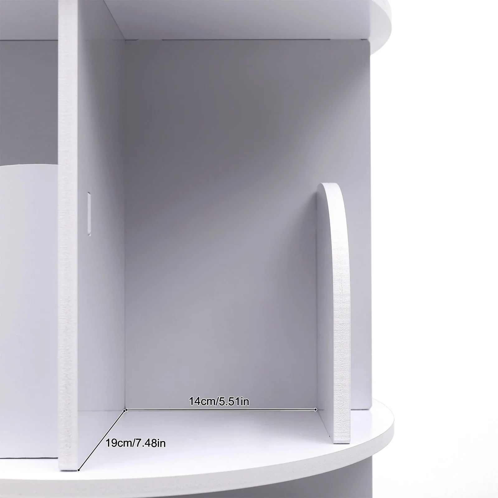 Durable Rotating Bookcase with Steel Column Bearing, 360° Silent Rotation, Tool-Free Mortise and Tenon Installation