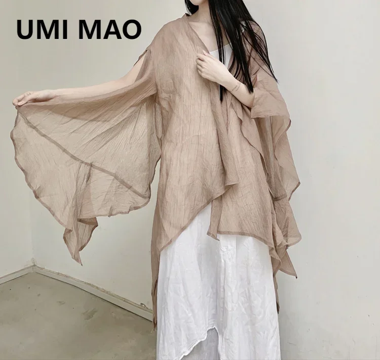 UMI MAO Sun Protection Jacket Chinese Style Coat 2024 Spring Summer New Design Clear Cold Wind Flowing Shirt Cardigan Women