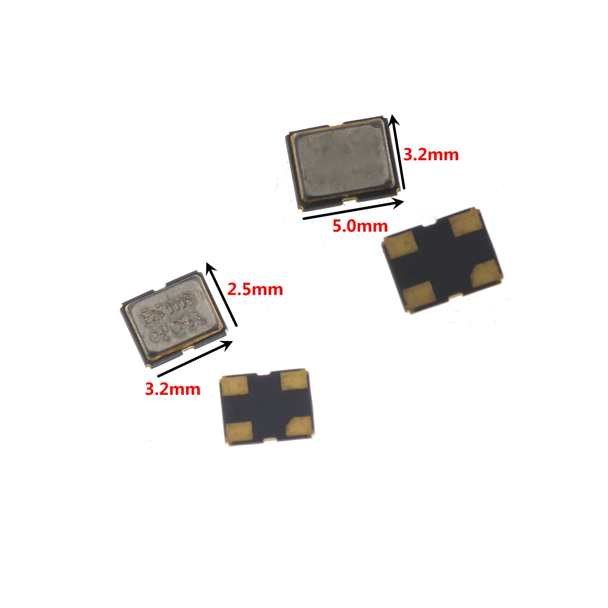 2PCS Active crystal oscillator 4PIN SMD 3225 4M 6M 8M 10M 12M 16M 20M 24M 25M 27M 30M 32M 40M 48M 50M 54M 100M 3.579545M 4.9152M