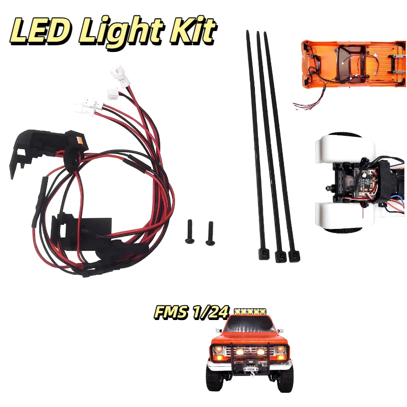 

FMS LED Front Light Kit For FCX24 1/24 Crawler Climbing Car Remote Control Vehicle Upgrade Accessories