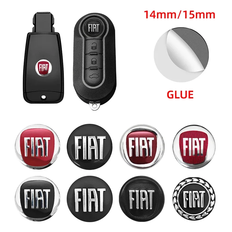 5/10/20pcs Metal logo Car Remote Key Sticker Badge Paster for Fiat 500 Ducato Panda Grande Punto Tipo Abarth Pulse Strada 600