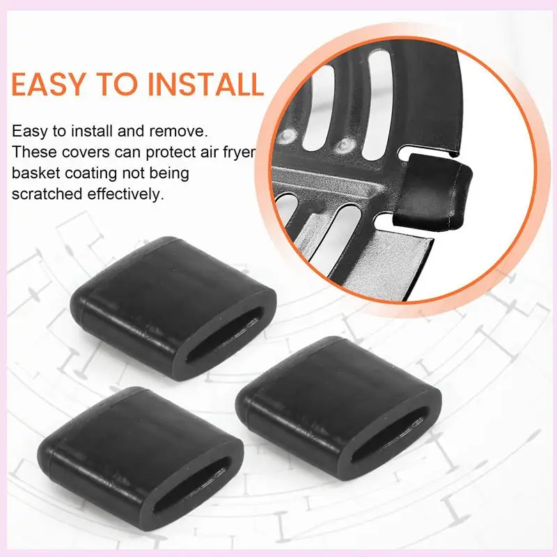 B25B 30X резиновые бамперы для фритюрницы, подходят для электрической фритюрницы, четкая пластина, сменные защитные чехлы для фритюрницы