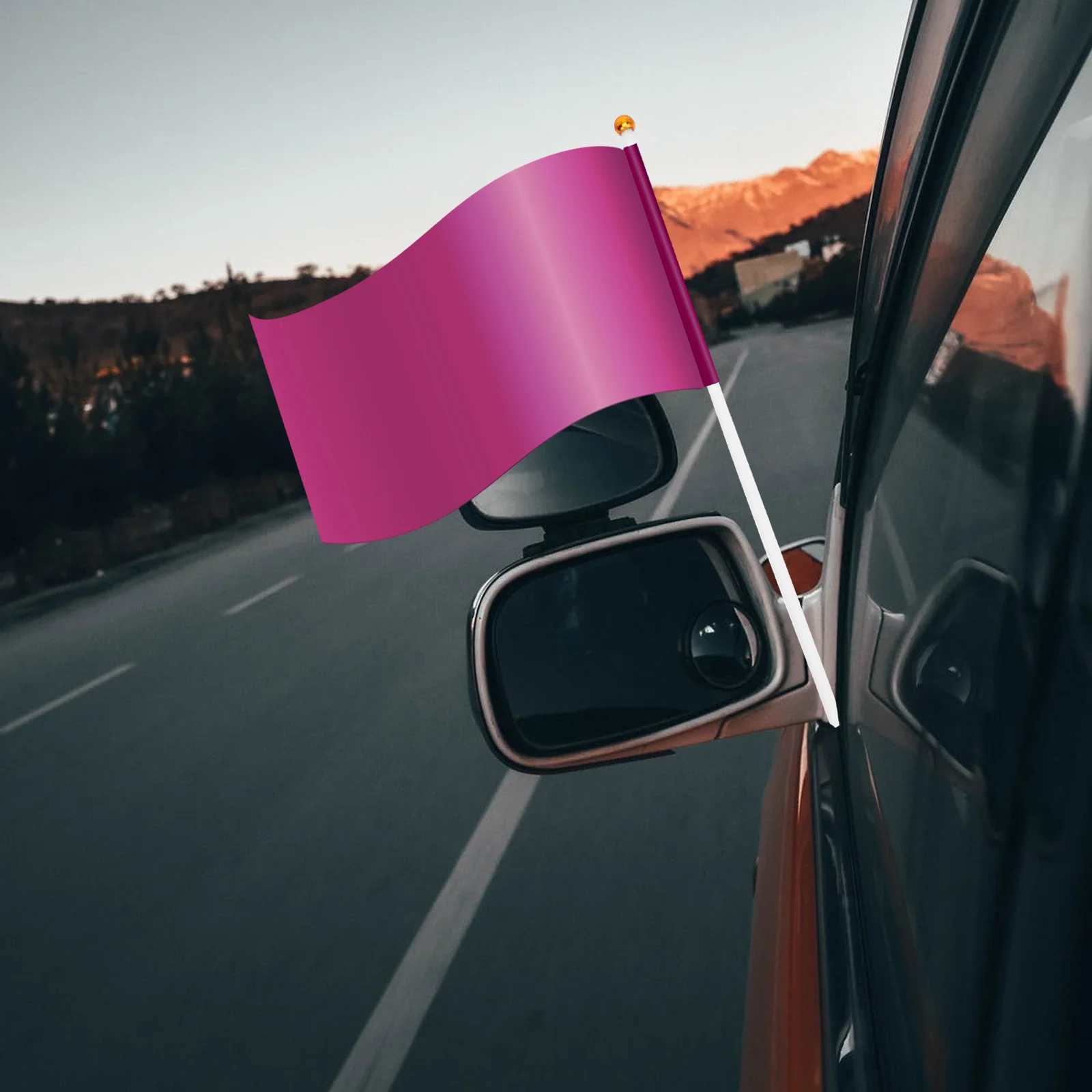 

100Pcs Plastic Flag Poles Durable Round Head Flag Holders for Outdoor Flags Stands Car Party Celebration Use Flags Holders