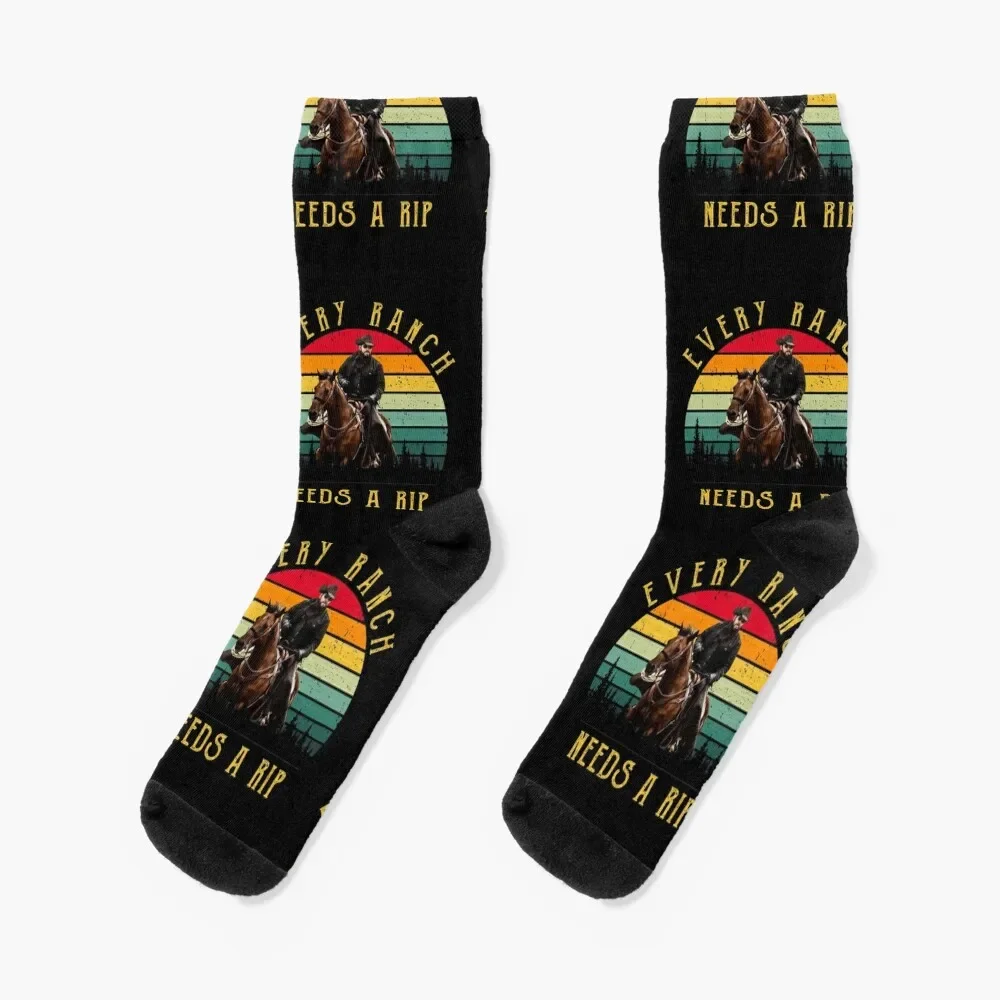 

Rip Wheeler - Every ranch needs a rip Yellowsstoneee Socks winter Sports Socks Men's Women's