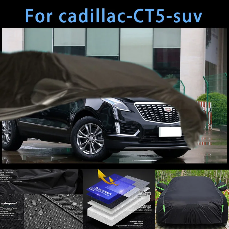 

For cadillac-CT5-suv Outdoor Protection Full Car Covers Snow Cover Sunshade Waterproof Dustproof Exterior Car accessories