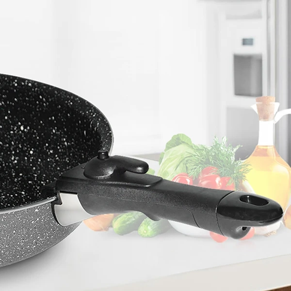 AD33 حار 1 قطعة مقبض عموم العالمي تجهيزات المطابخ استبدال وعاء مقبض Woks كليب مقبض مكافحة السمط مقبض قابل للإزالة