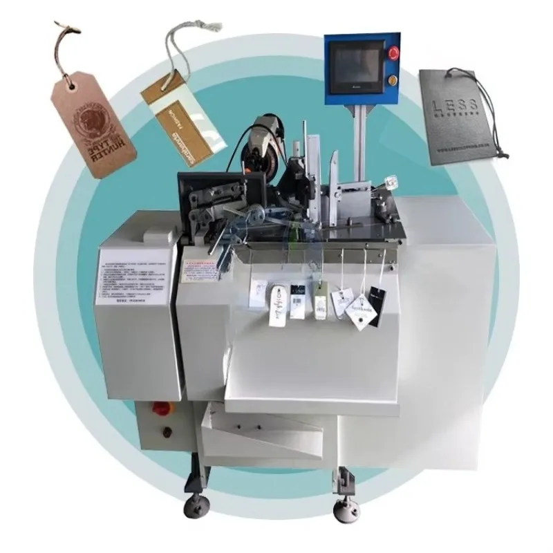 Custom Versatile Hang Tag Stringing & Knotting Machine Leather & Paper Label Threading Equipment