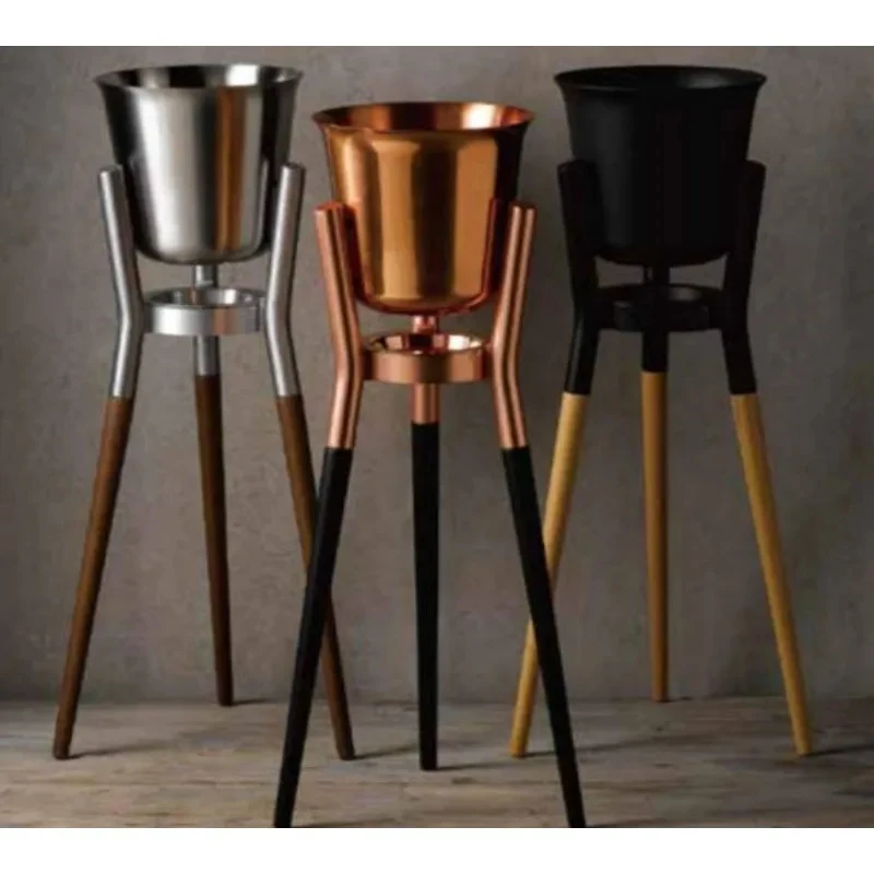 Rtaurant and Hotel Service Equipment Stainls Steel Champagne Bottle Bucket with Stand