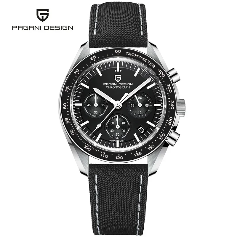 Pagani design lua relógios masculinos 2023 marca superior de luxo relógio quartzo para homem cronógrafo luminoso espelho safira à prova dwaterproof água