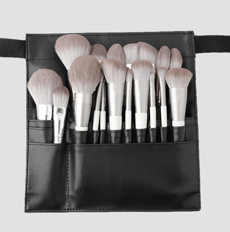 Zachte PU-heuptas voor make-upkunstenaars - Draagbare heuptas voor make-upborstels op set Professionele cosmetische heuptas Lichtgewicht