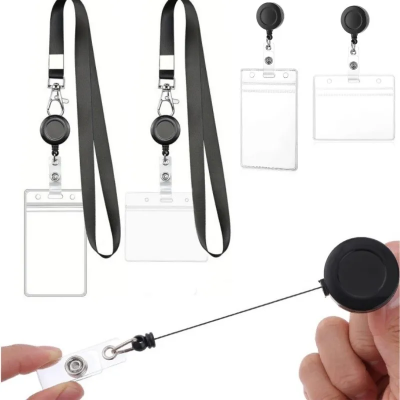 

Name Card Holder Keychain Nurse Accessories Badges Set Lanyard ID Card Holder Neck Straps Nurse Business Card Holde Key Holder