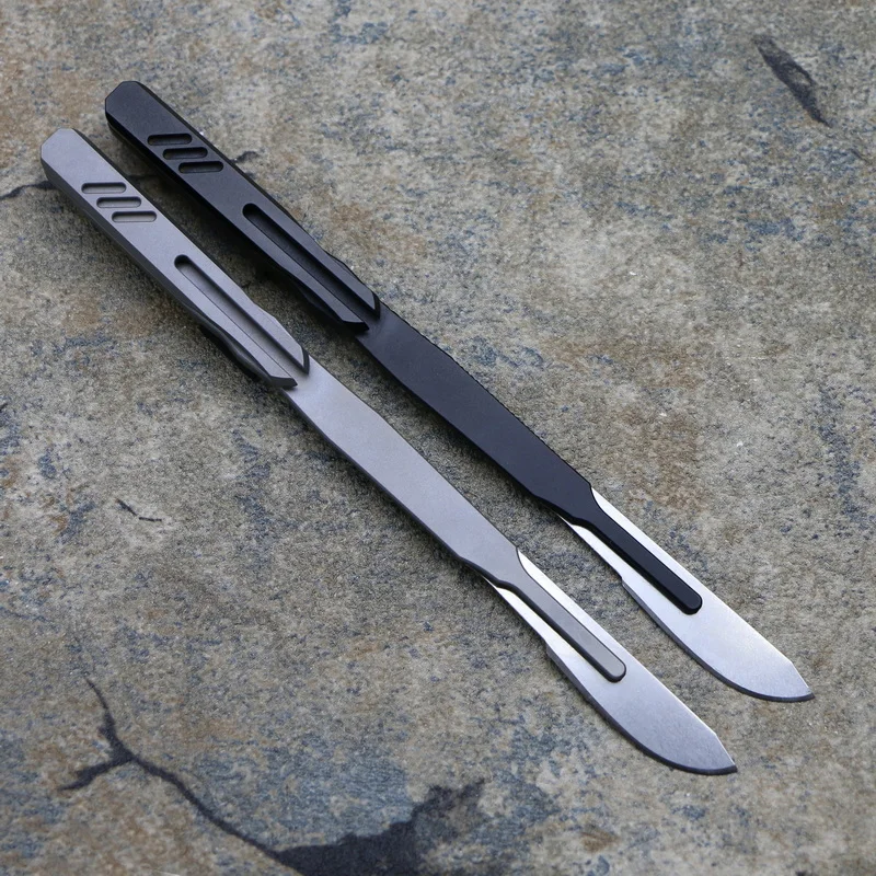 MAXACE Scalpel Knife Stainless Steel Blade Titanium Alloy Handle Art Wallpaper Portable Outdoor Survival Rescue Uility EDC Tools