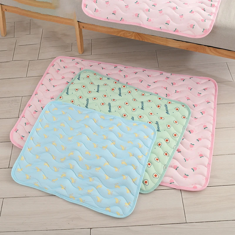 Pet Dog Mat Cooling Summer Pad Mat For Dogs Cat Blanket Sofa Breathable Dog Bed Summer Washable For Small Medium Dogs