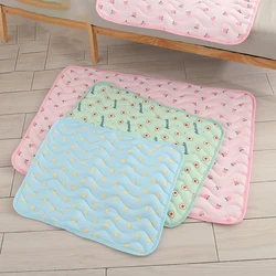 Pet Dog Mat Cooling Summer Pad Mat For Dogs Cat Blanket Sofa Breathable Dog Bed Summer Washable For Small Medium Dogs