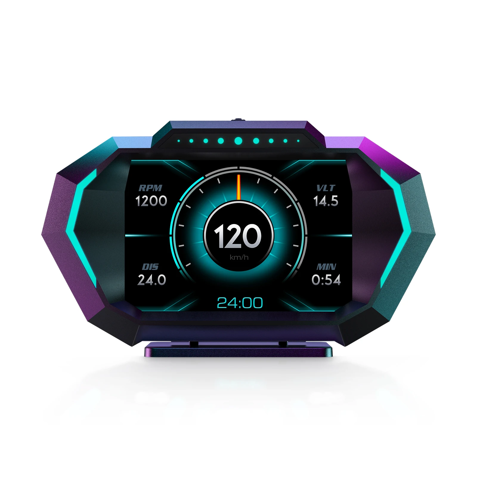 2026 Automotive OBD P24 Head-up Display Meter/HUD OBD2 Meter - Speed/Water Temperature/RPM/Volt/Voltage/Vacuum/Boost