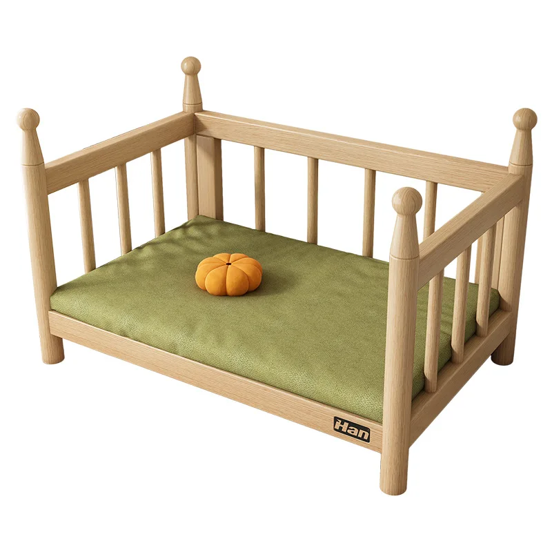 

Wooden kennel dog bed Teddy kennel Golden Retriever pet solid wood Large, medium and small