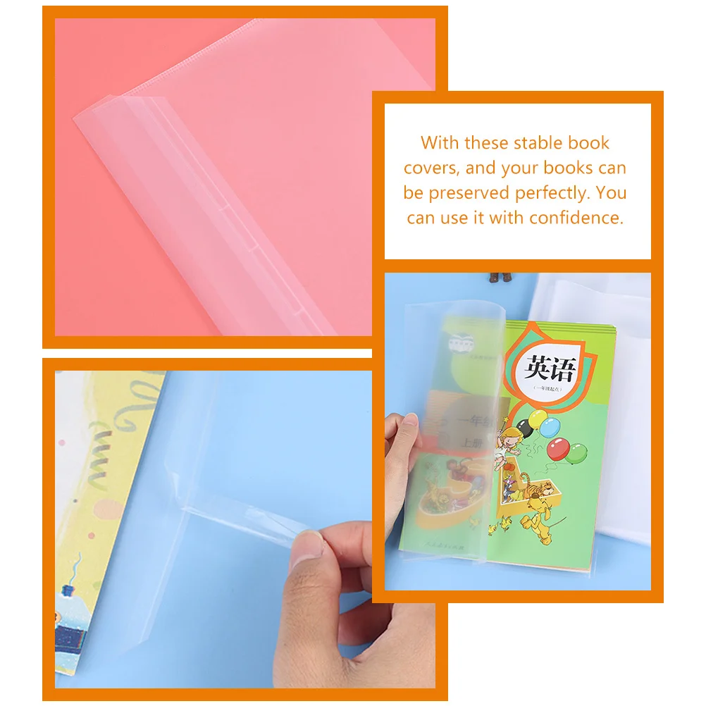 

30Pcs Book Protective Cover Thickened Reusable Book Film Waterproof Dust Resistant for Textbooks Notebooks Students School