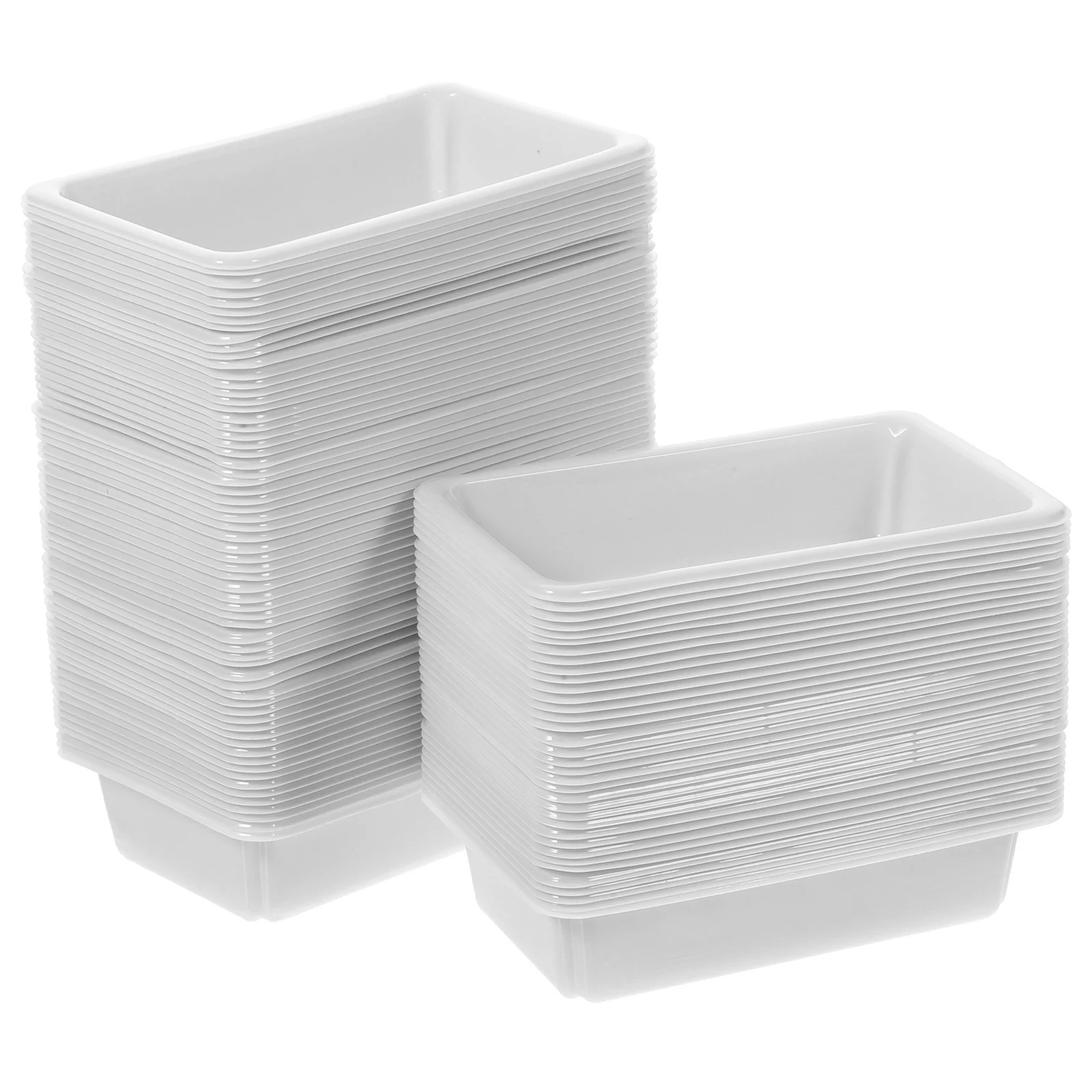 100 Pcs Tray Medical Laboratory Disposable Tattoos Hand Tool Container Instrument Trays White