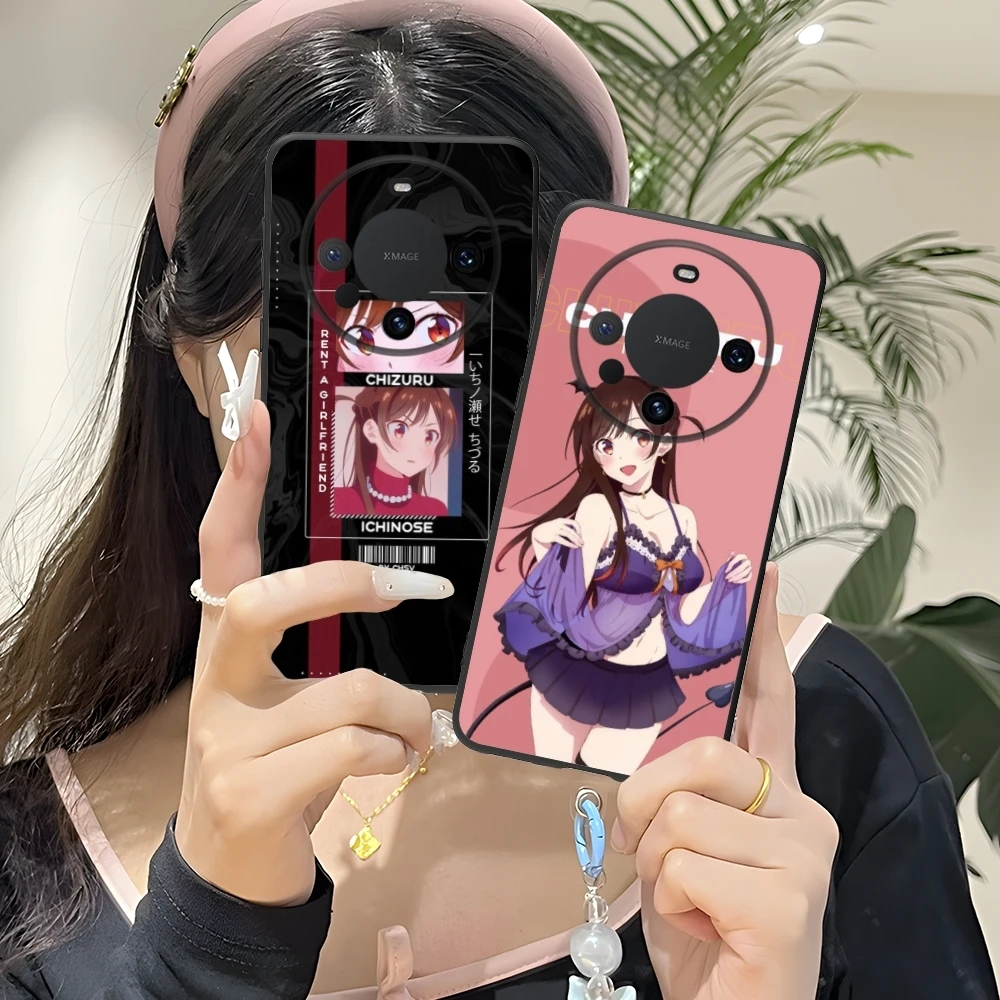 Anime Chizuru Ichinose Mobile Cell Phone Case for Huawei Mate 60 50 40 30 20 10 Pro Plus Lite E 5G Black Soft Phone Cover Shell