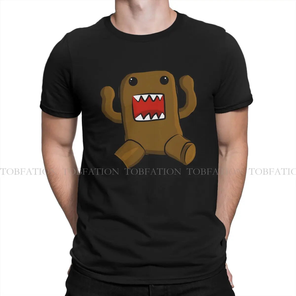 Domo Kun Anime Little Brown Monster Tshirt Homme Men's Tees Blusas Cotton T Shirt For Men