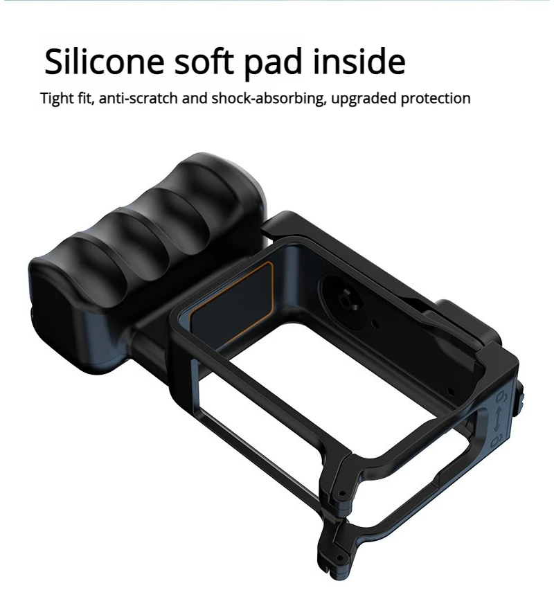 Street Racket Handle Suitable for DJI Action6 Rabbit Cage Plastic Frame Super Light Door Handle DJI 6th Generation Rabbit Cage