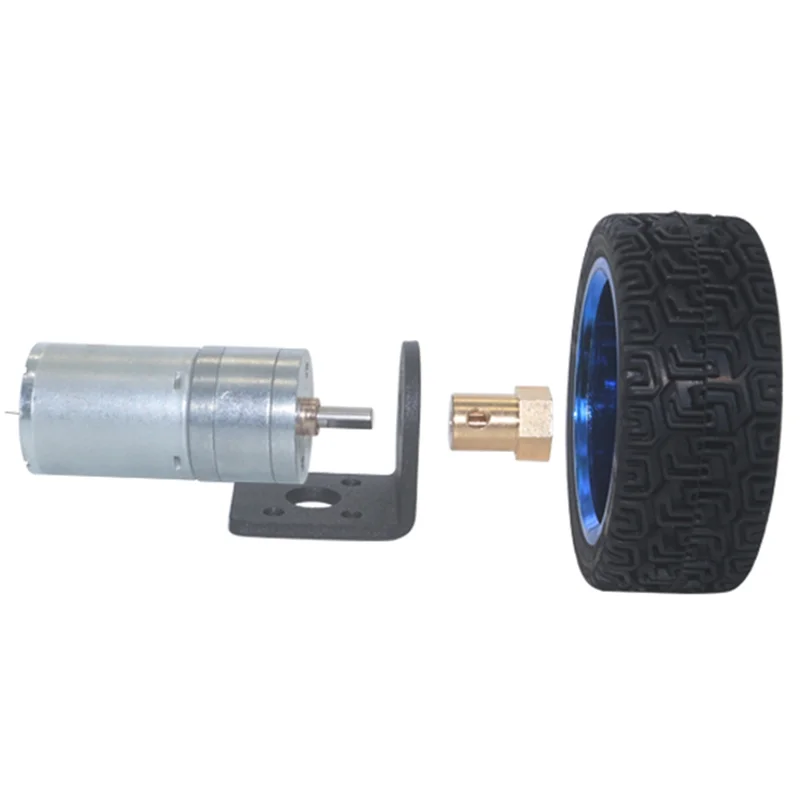 B84B-Hobby RC مركبة 6 فولت تيار مستمر موتورز والعتاد 65 مللي متر عجلة عدة 60 دورة في الدقيقة Gearmotors لقطع غيار الروبوت لمجموعات سيارات لعبة #4