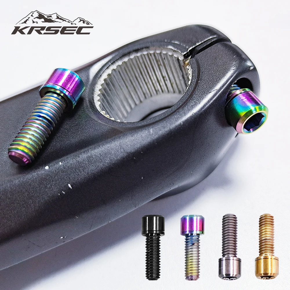 KRSEC M6 * 18mm Kurbel Arm Befestigungs Schrauben Mountain Road Fahrrad Scheibenbremse Feste Schrauben Titan Legierung Fahrrad Bolzen zubehör