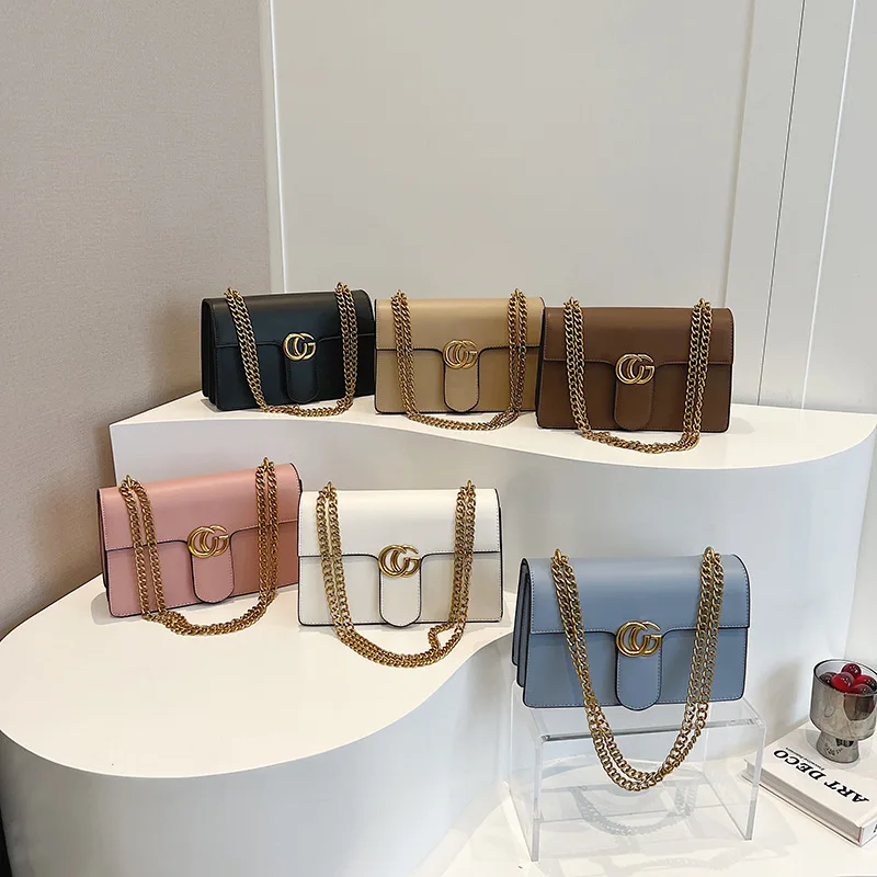 حقيبة نسائية عصرية بسيطة وفاخرة وعالية الجودة وعصرية متعددة الاستخدامات حقيبة مربعة صغيرة بكتف واحد حقيبة كروس