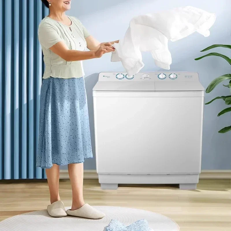 Semi-automatic 10kg double barrel double cylinder 12KG household-large capacity 20kg commercial small household appliances