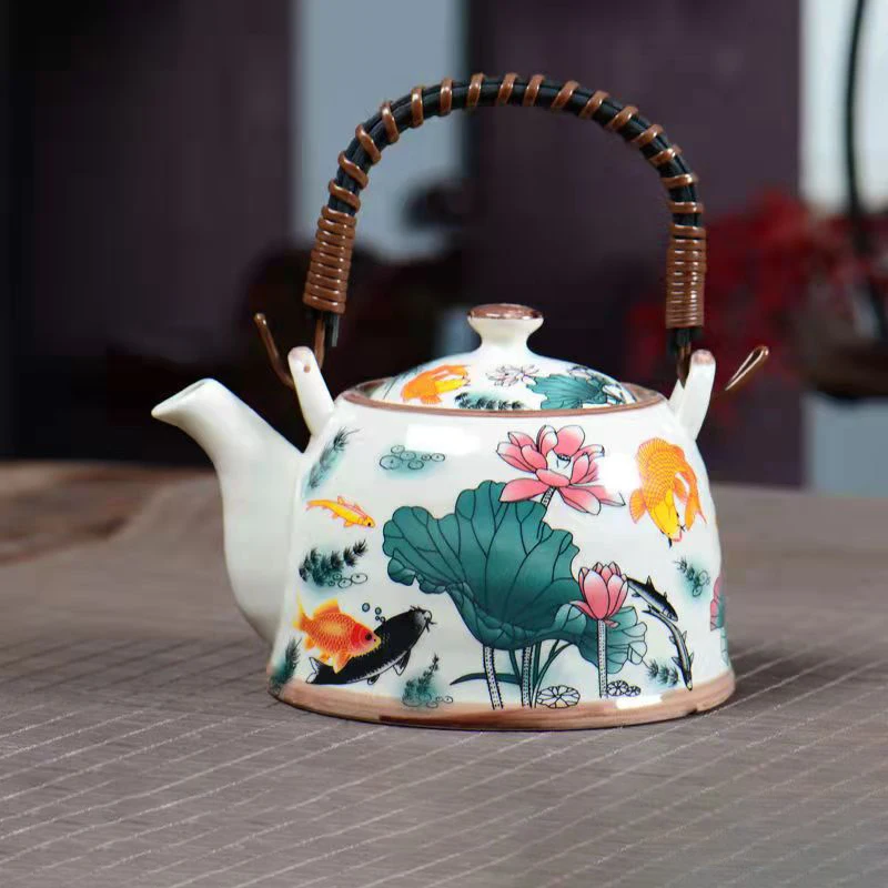 High Quality Blue and White Porcelain Teapot 900ml Kung Fu Tea Set Heated Kettle Teaware Pot Teapots Puer Cup Chinese Mug Clay