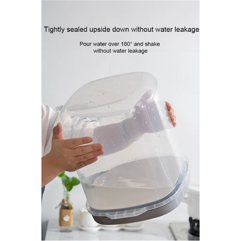 Contenedor granos estilo Simple, lata almacenamiento alimentos para cocina transparente, suministro para dormitorio