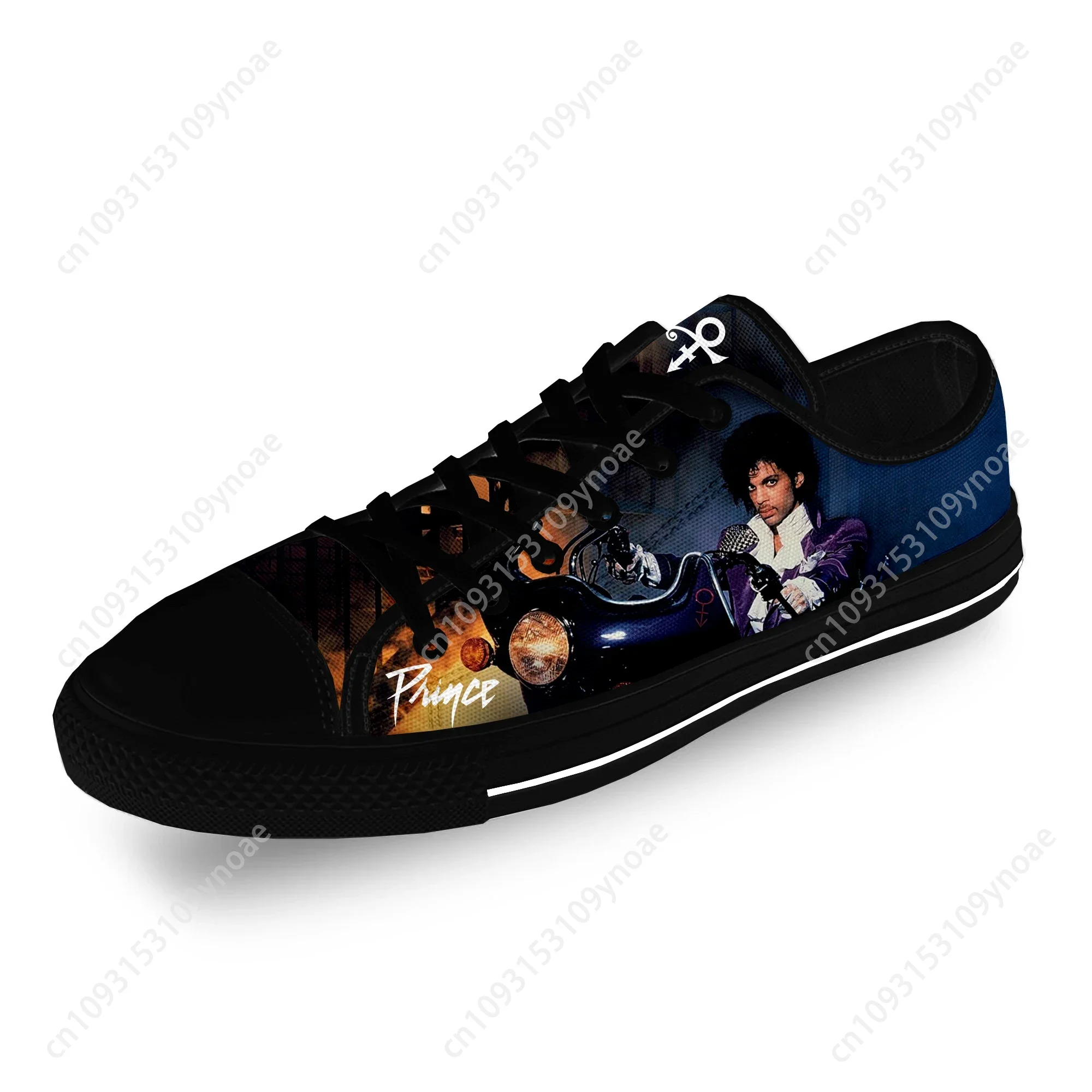 Music Singer Prince Rogers Nelson Purple Rain Casual Cloth 3D Print Low Top Canvas Fashion Shoes Men Women Breathable Sneakers