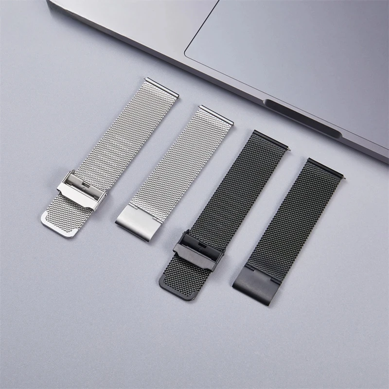 16mm18mm20mm Replacement Stainless Steel Watchband Accessories Quick Release Mesh Stainless Steel Watch Band Bracelet