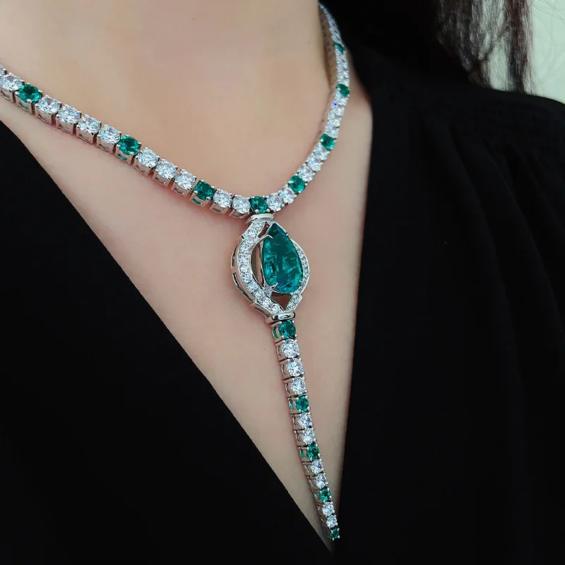 Two Sets of Ladies' Crystal Drop Earrings and Necklaces - Perfect for Pairing with Wedding Evening Gowns, Jewelry.