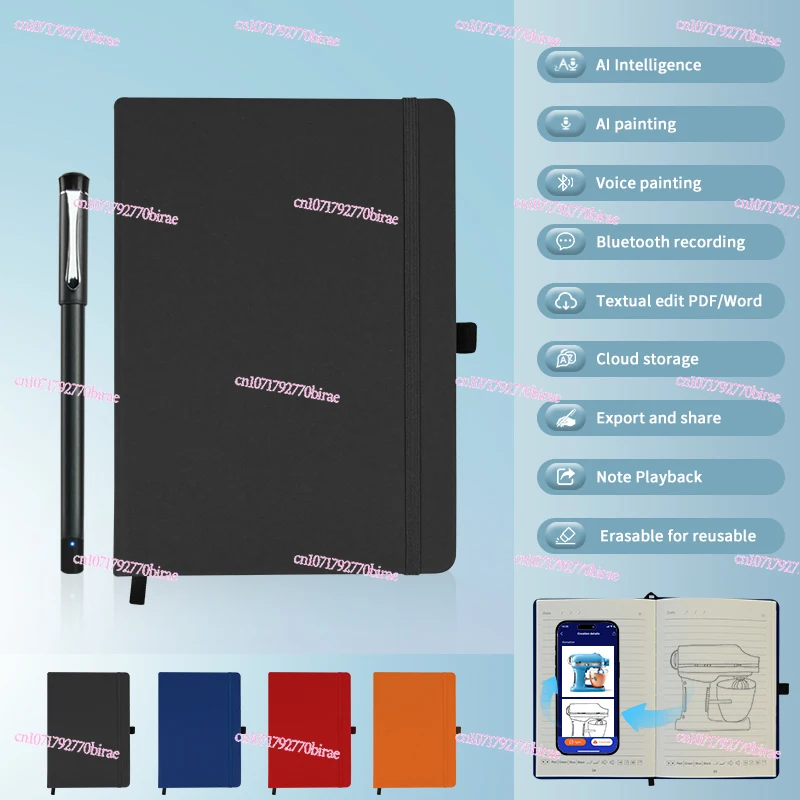 

Hardcover Notebook Drawing AI Effects Smart Diary Smart Luxury Pen Business Office Designer Student