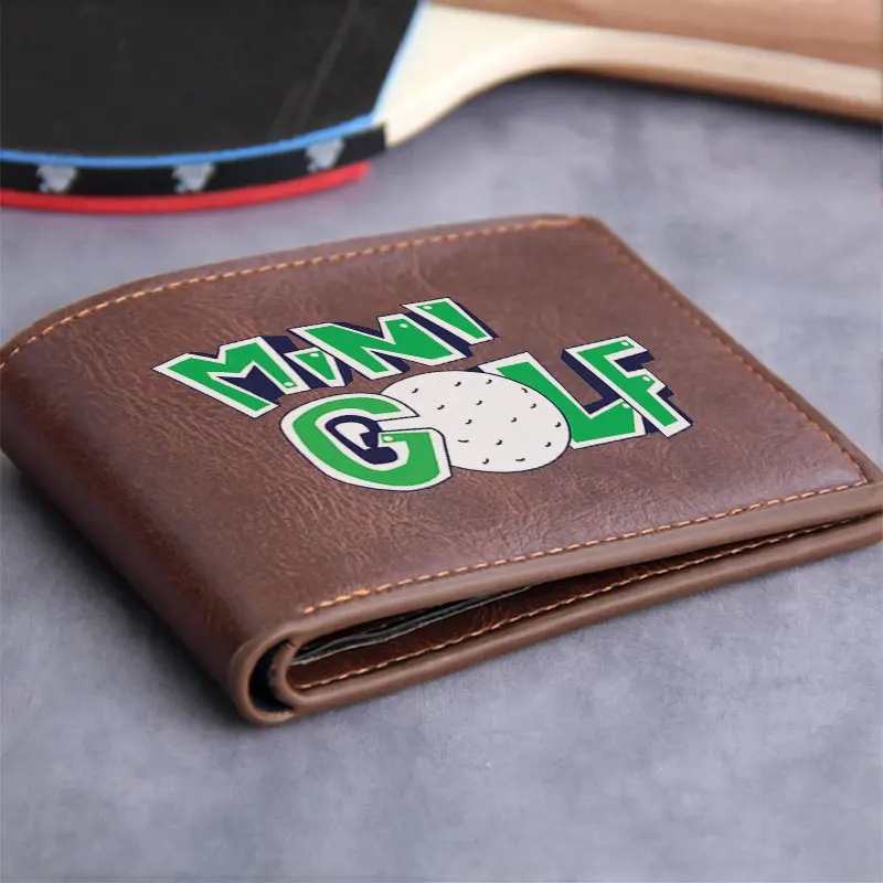 Portafoglio Mini Golf Premium in PU dal design elegante e compatto per uomo e donna, leggero, durevole, per uso quotidiano, accessorio di moda