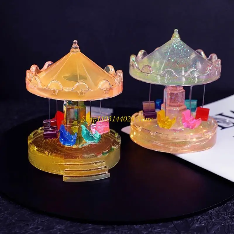 N5KE Fashion Rotary Flying Chair Epoxy Casting Mold for DIY Craft Tool Home Ornamen
