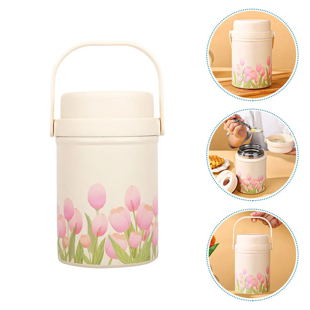 

Insulated Food Jar Stainless Steel Portable Thermal Cup Leakproof Soup Holder Sealing Lunch Box Insulation Container