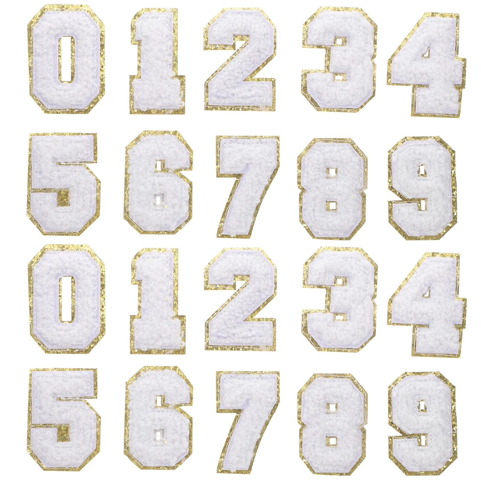 

20pcs Digital Patches Polyester Appliques Sewing DIY Decorative Polyester Clothes Patches Accessories Bag Hat Shoe Sock Patch