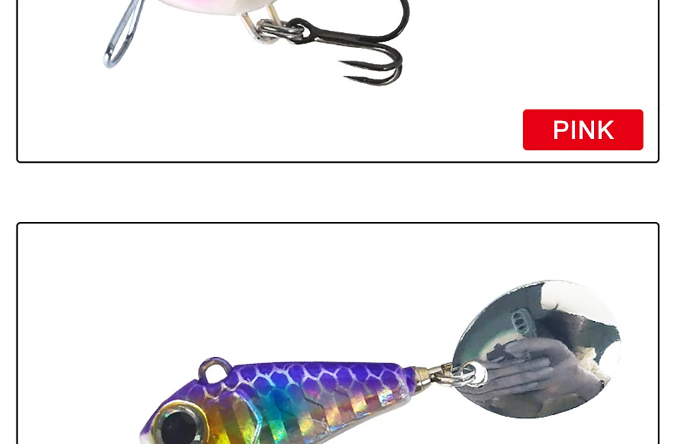 WALK FISH 15 g 3,3 cm VIB Angelköder Little Star Rotierende Pailletten Micro-Objekt Little Bean Cyclone Crankbait Fly Japan Fishing – Detail 12