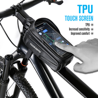 TAKEZERO Rainproof Bike Bag Bicycle  Front Cell Phone holder with Touchscreen  Top Tube Cycling  Reflective  MTB  Accessories