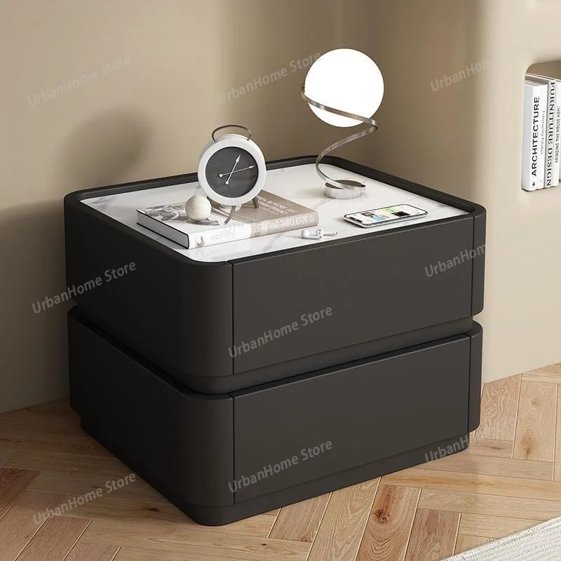 

Italian Cream-style Nightstands Light Luxury Simple Modern Nightstands Solid Wood Bedroom Furniture Auf Dem Nachttisch YSCTG