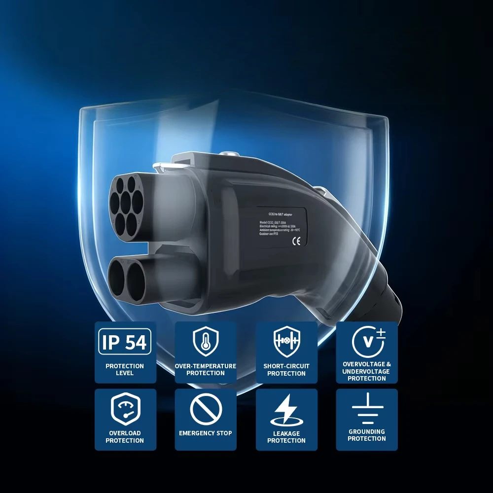 CCS2 to GB/T EV Fast Charging Plug DC EV Charger Connector Ccs2 to Gbt Adapter 400A EV Converter for New Electric Vehicle view 5